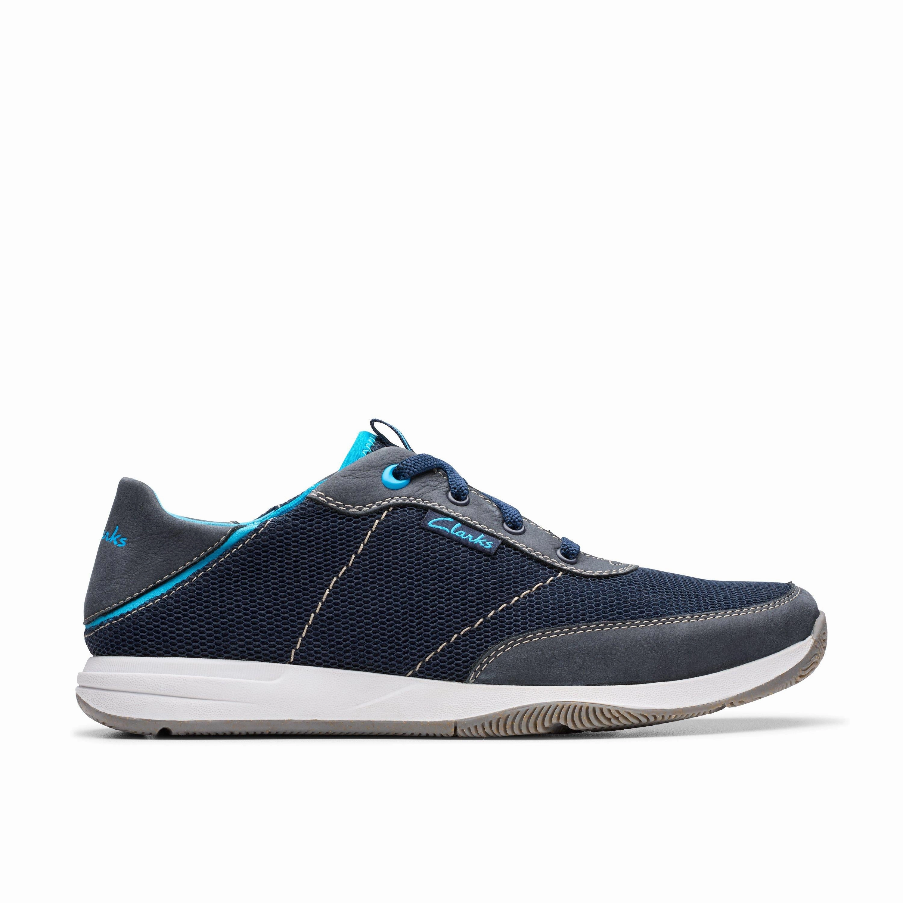 Clarks Sailview Sport in Blue Nubuck Modern Trim