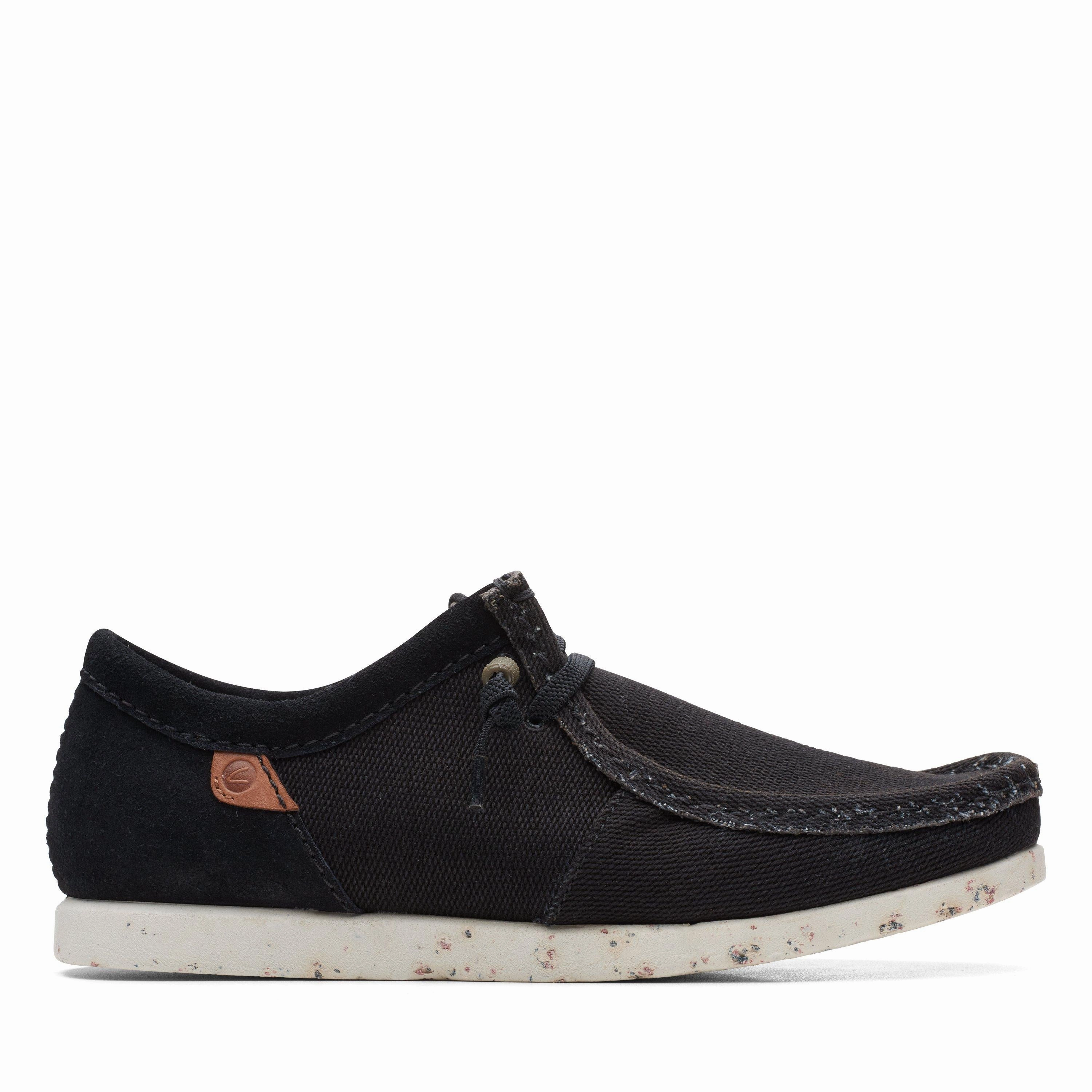 Clarks ShacreLite Moc in Black Textile Classic Edge windproof