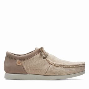 Clarks ShacreLite Moc in Brown Textile Urban Workplace
