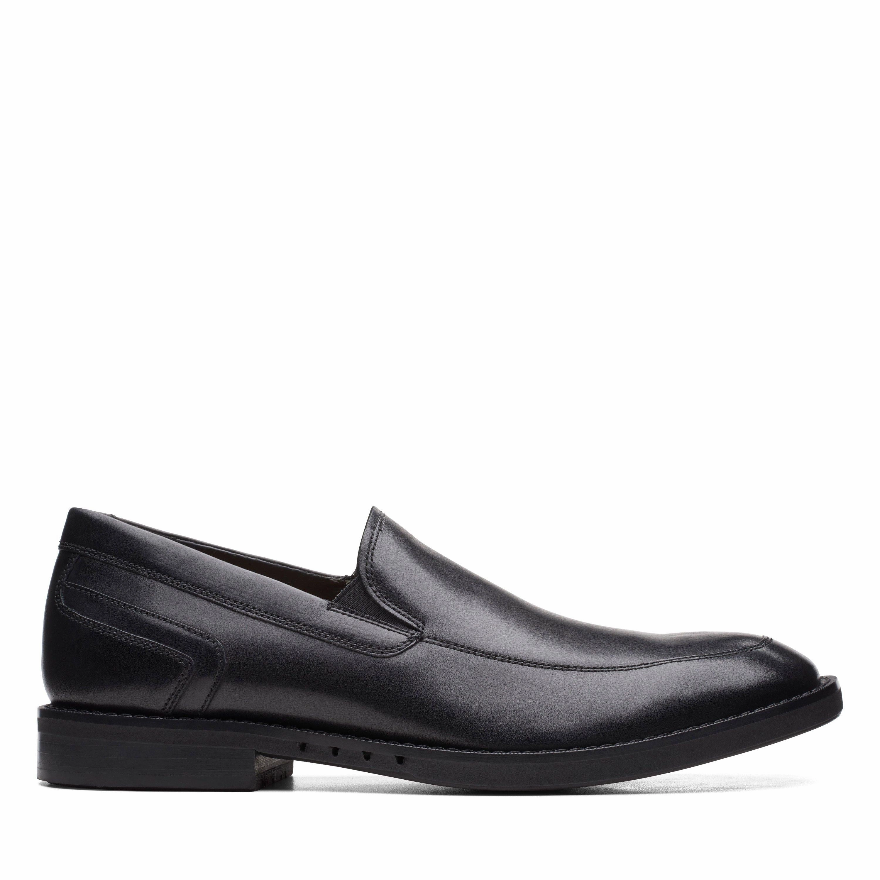 Evening Shade Focus Ready Clarks Un Hugh Step in Black Leather