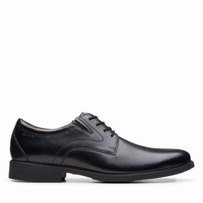 Clarks Whiddon Plain in Black Leather All Day Executive Look