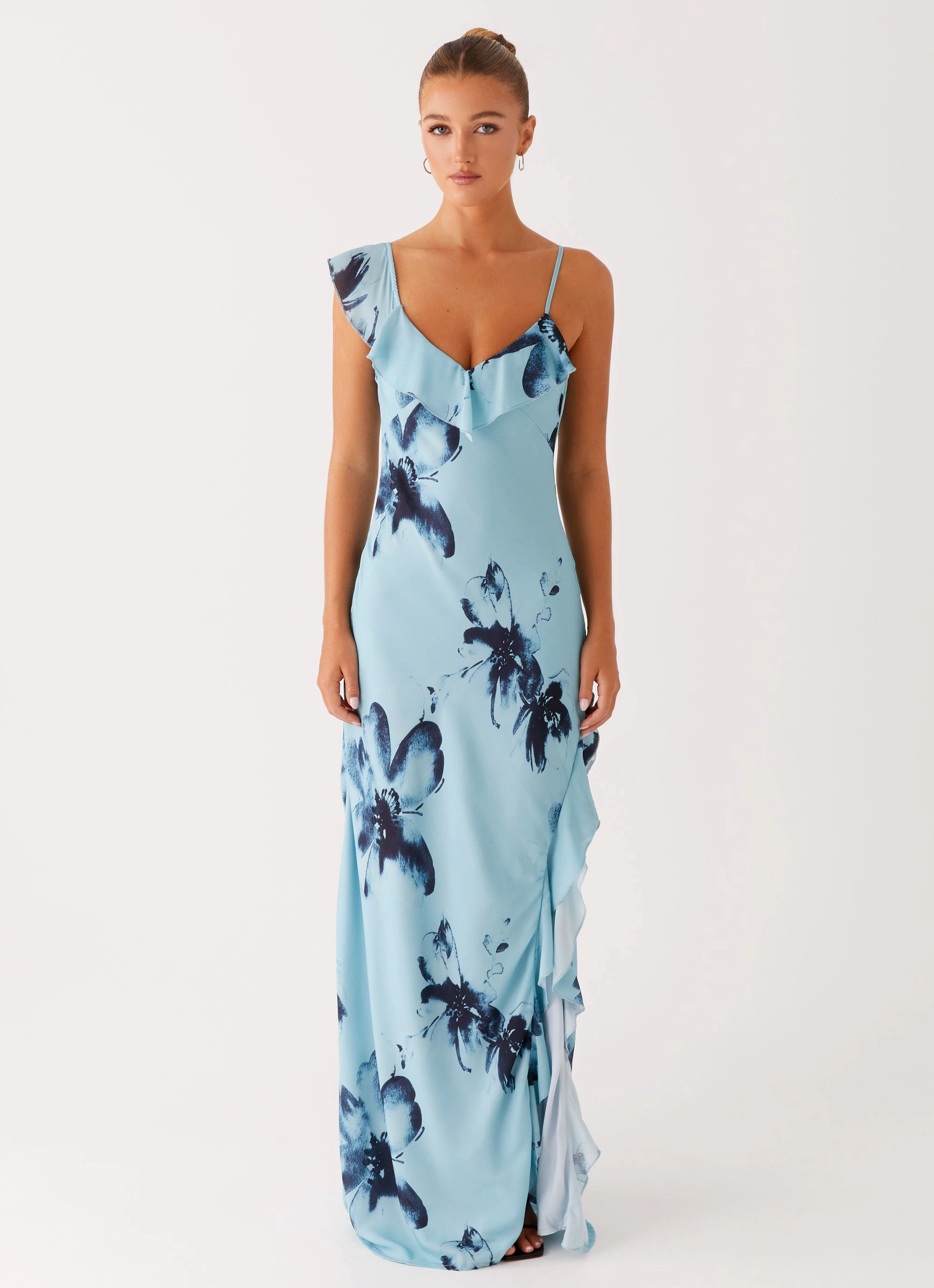 Lounge Ready Goldsmith Maxi Dress - Blue Black Floral