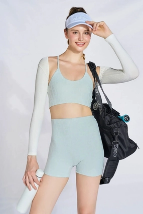 Casual Flex Wear QuickDry Material Classic Lumi??re Bra 3D - Mint Cream