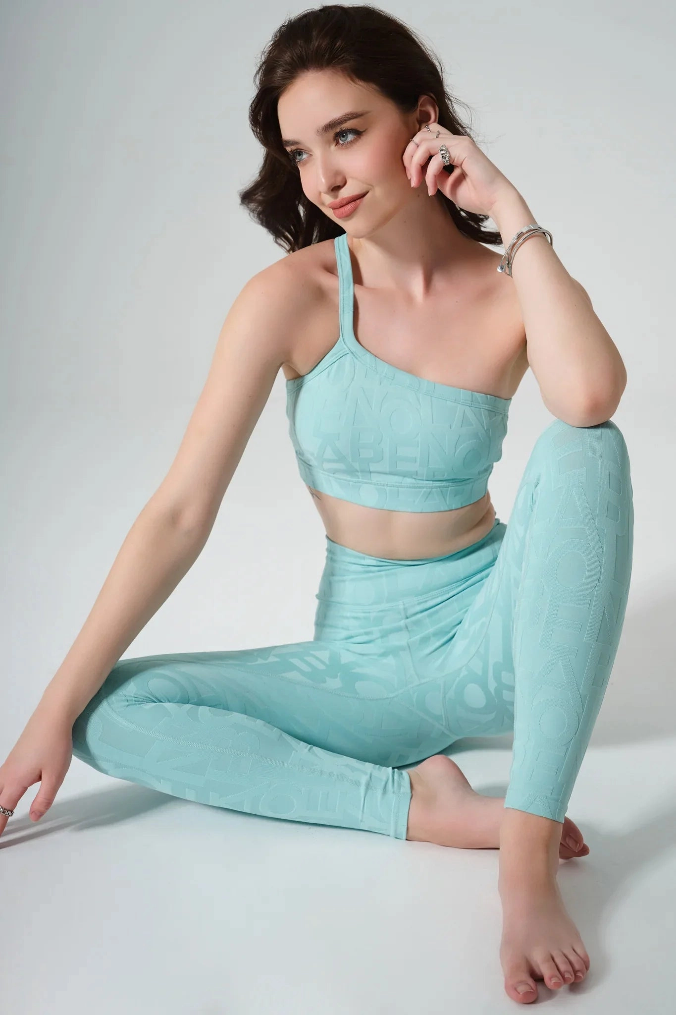 Comfortable Fit Wear black friday Classic Serein 3D Single Strap Shoulder Bra - Aqua Green