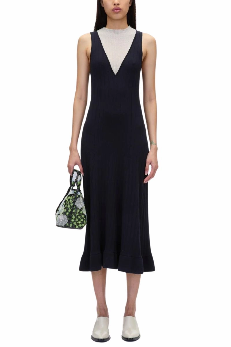 Mockneck Midi Knit Dress Pure Lines