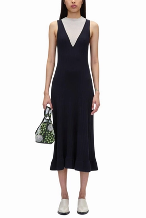 Mockneck Midi Knit Dress Pure Lines