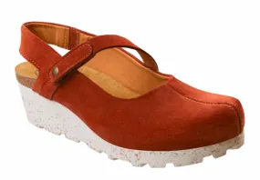 Prog Mary Jane Wedge In Rust Breathable Walking All-day Casual Footwear