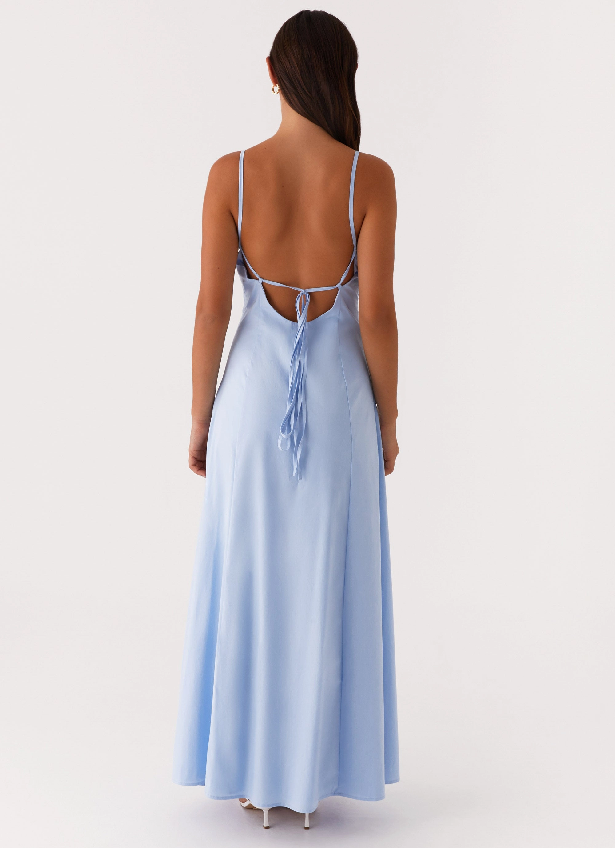 Korean Trend Clear As Day Maxi Dress - Blue