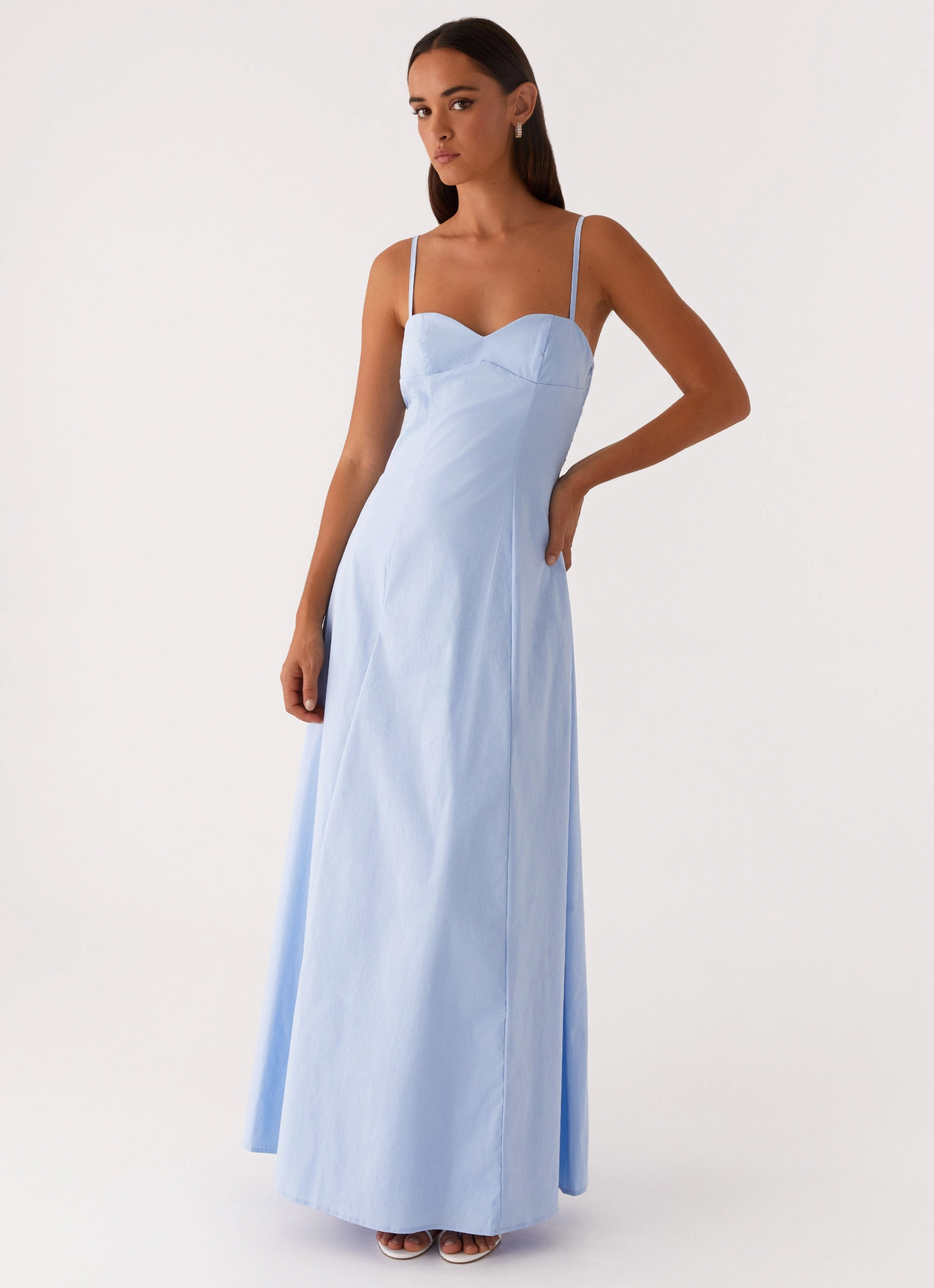 Oversized-Fit Clear As Day Maxi Dress - Blue