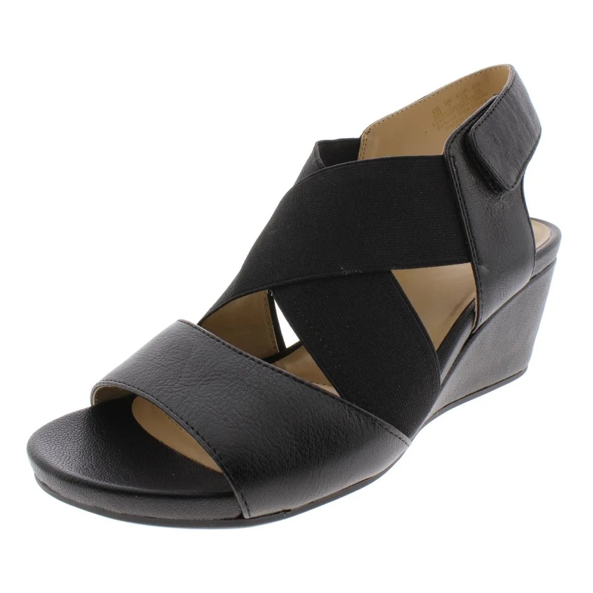 Dual Density Winter Warm Cleo Womens Leather Strappy Wedges
