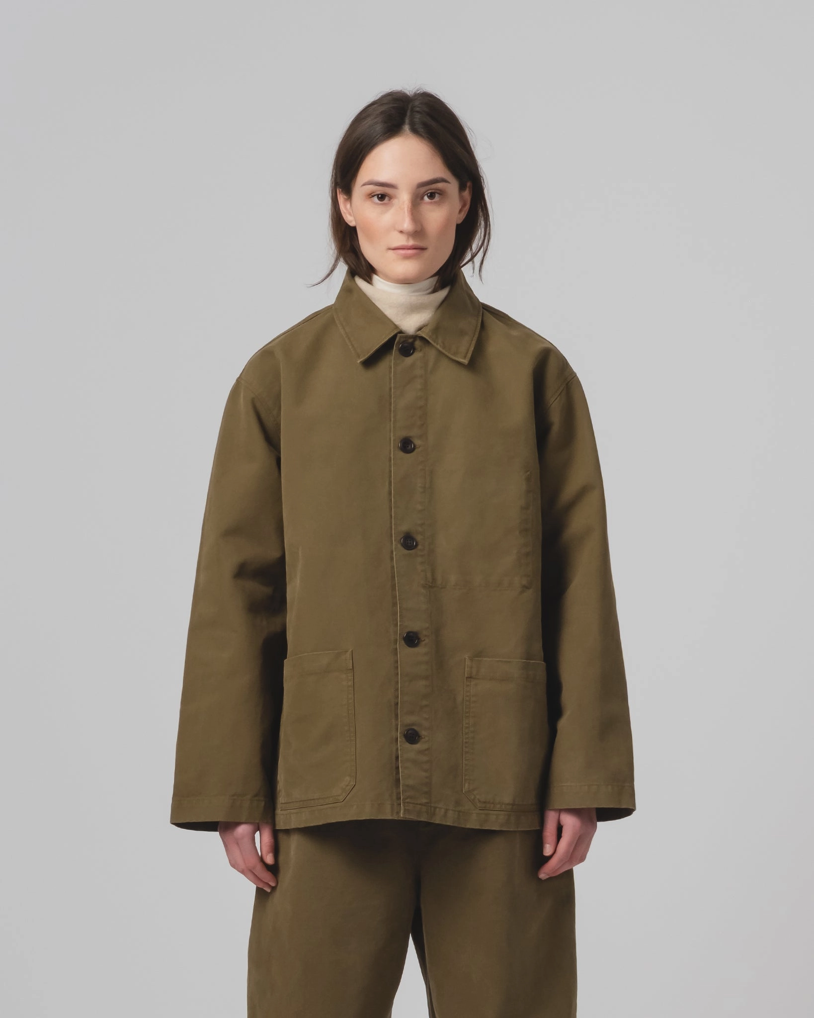 Coach Jacket Nebraska Cotton Fossil Green Urban Trek