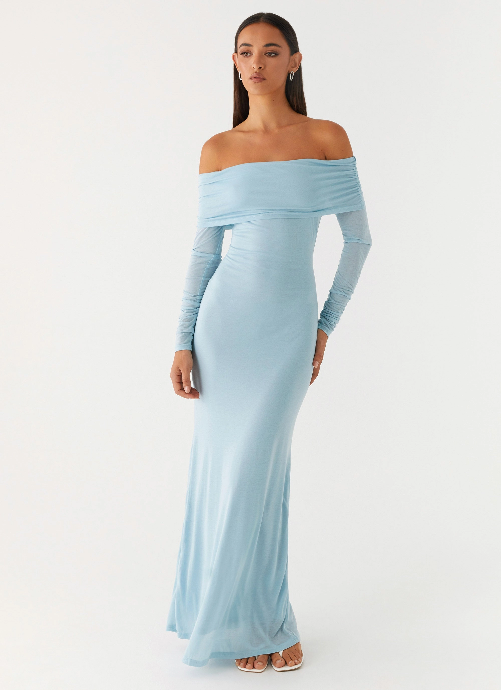 Cocoa Long Sleeve Maxi Dress - Blue Chill Friendly