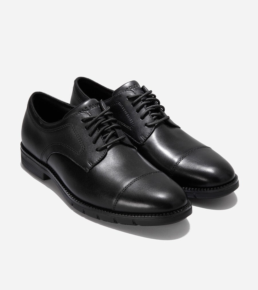 Structured Base Everyday Basics Cole Haan FlexGrand 360 C40432 Oxford Men's Black Cap Toe Dress Shoes ZOGG293