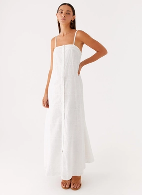 Fair-Trade Stylish and Comfortable Cole Maxi Dress - White