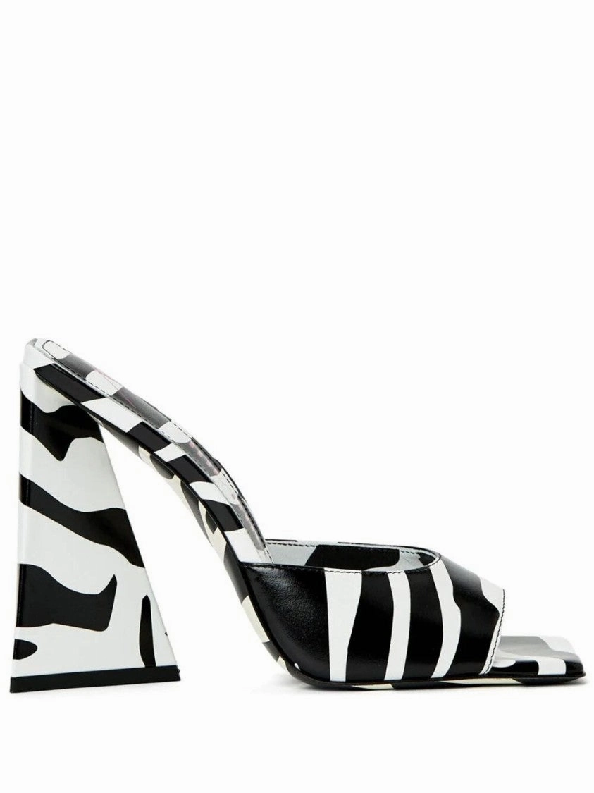 Devon Zebra Print 115Mm Mules Weekend Casual