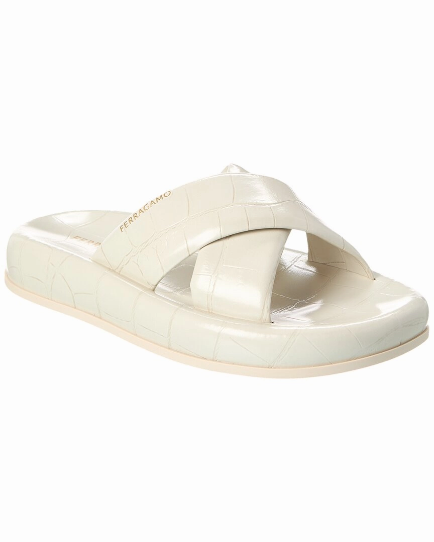 Ferragamo Dasie Leather Slide EVA Material