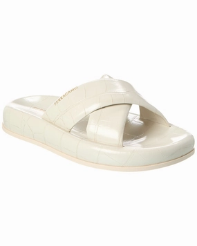 Ferragamo Dasie Leather Slide EVA Material