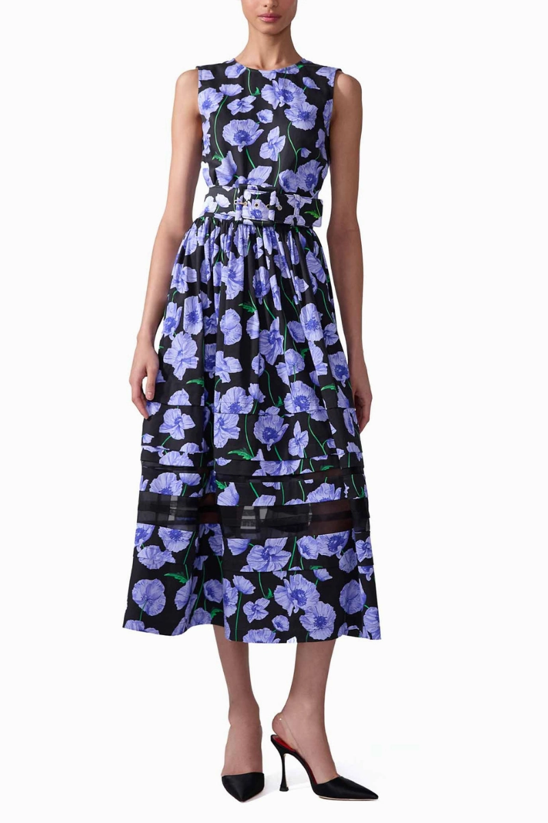 Perfectly Styled Floral Print Midi Dress