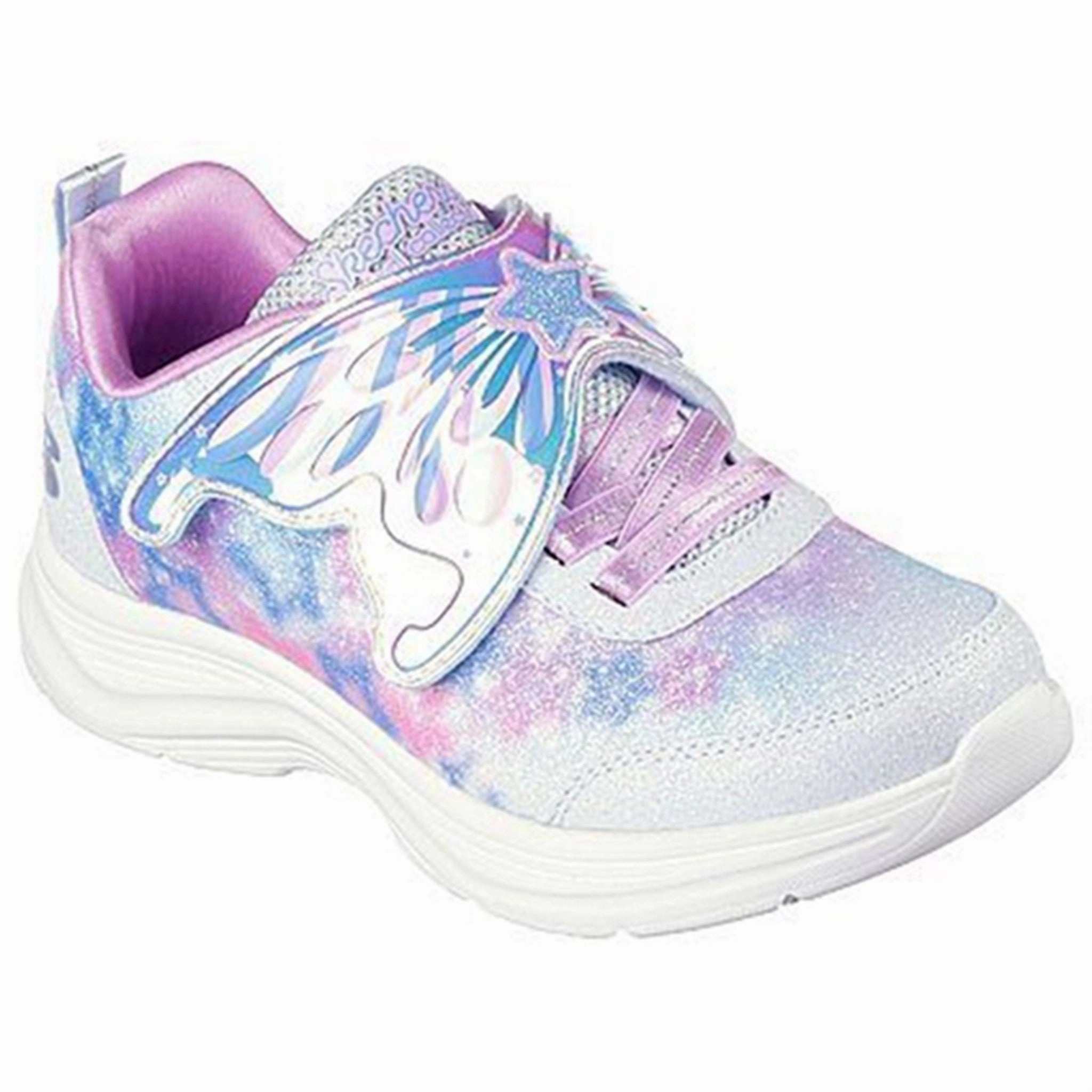 High Density Foam Layer Dual Density Skechers Glimmer Kichs Fairy Chaser Light Sneakers Light Blue Lavender