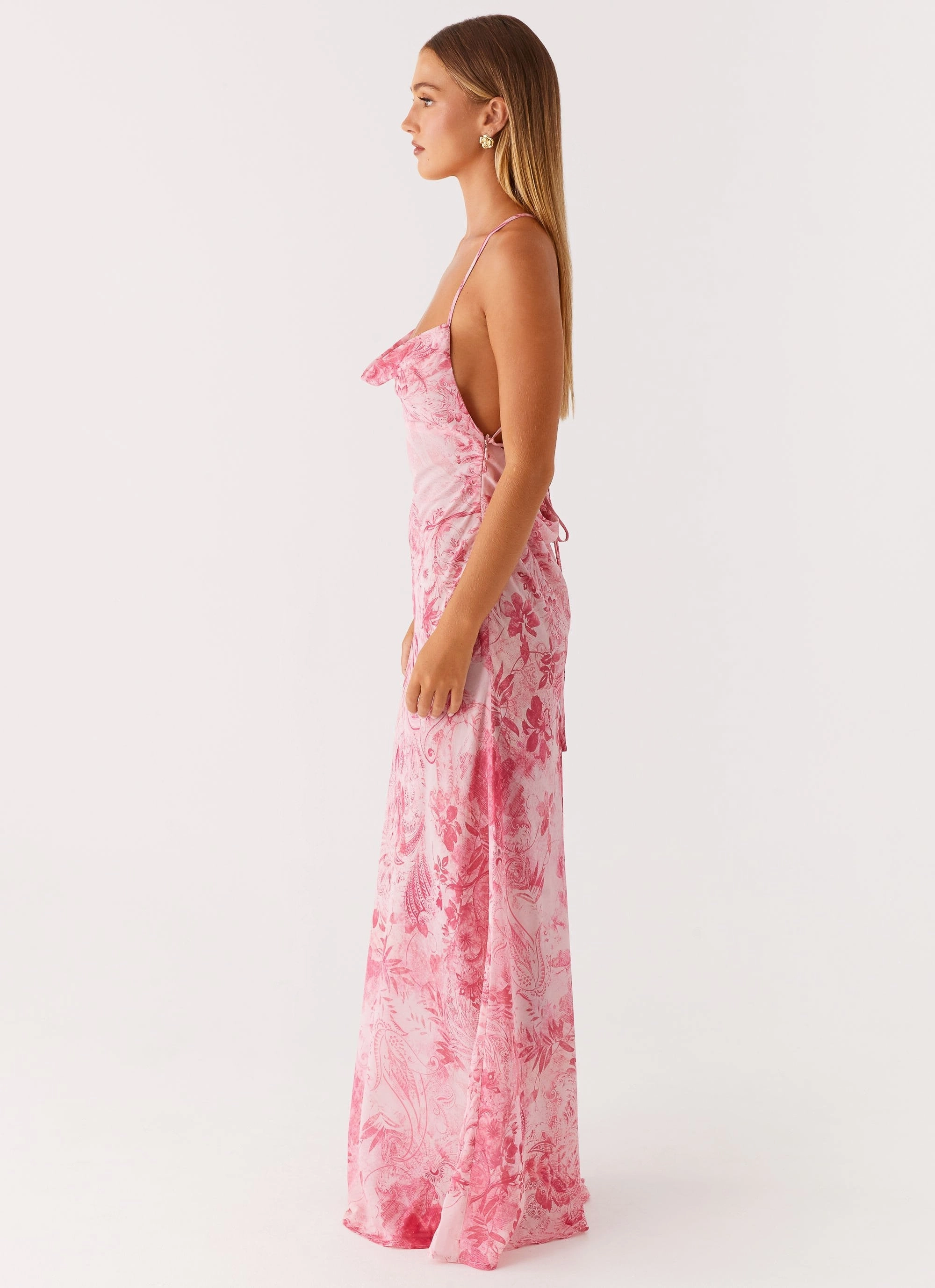 Tara Maxi Dress - Pink Print Walk Mood