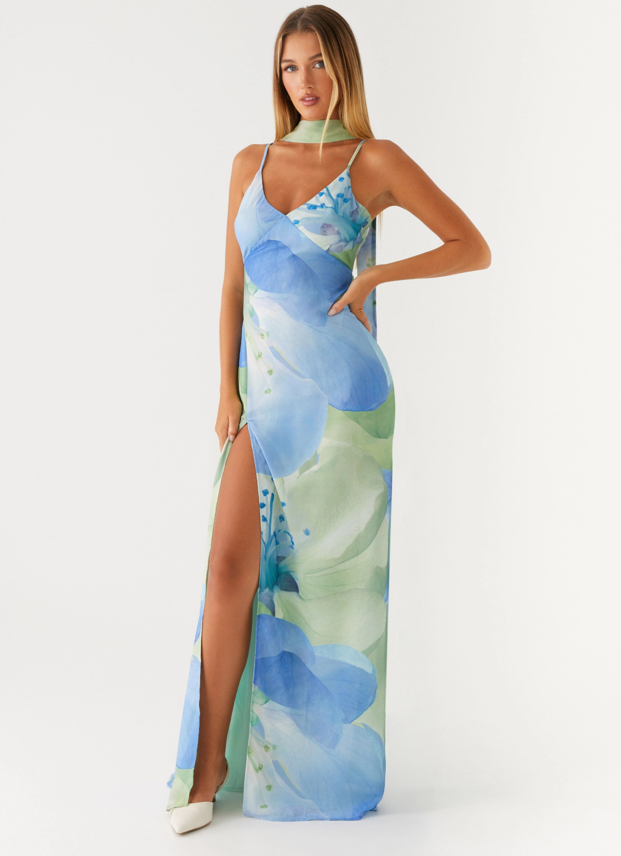 Sanctuary Maxi Dress - Flower Print Nature Inspired Smooth Fit