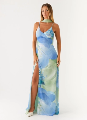 Sanctuary Maxi Dress - Flower Print Simple Flow Luxe Mood
