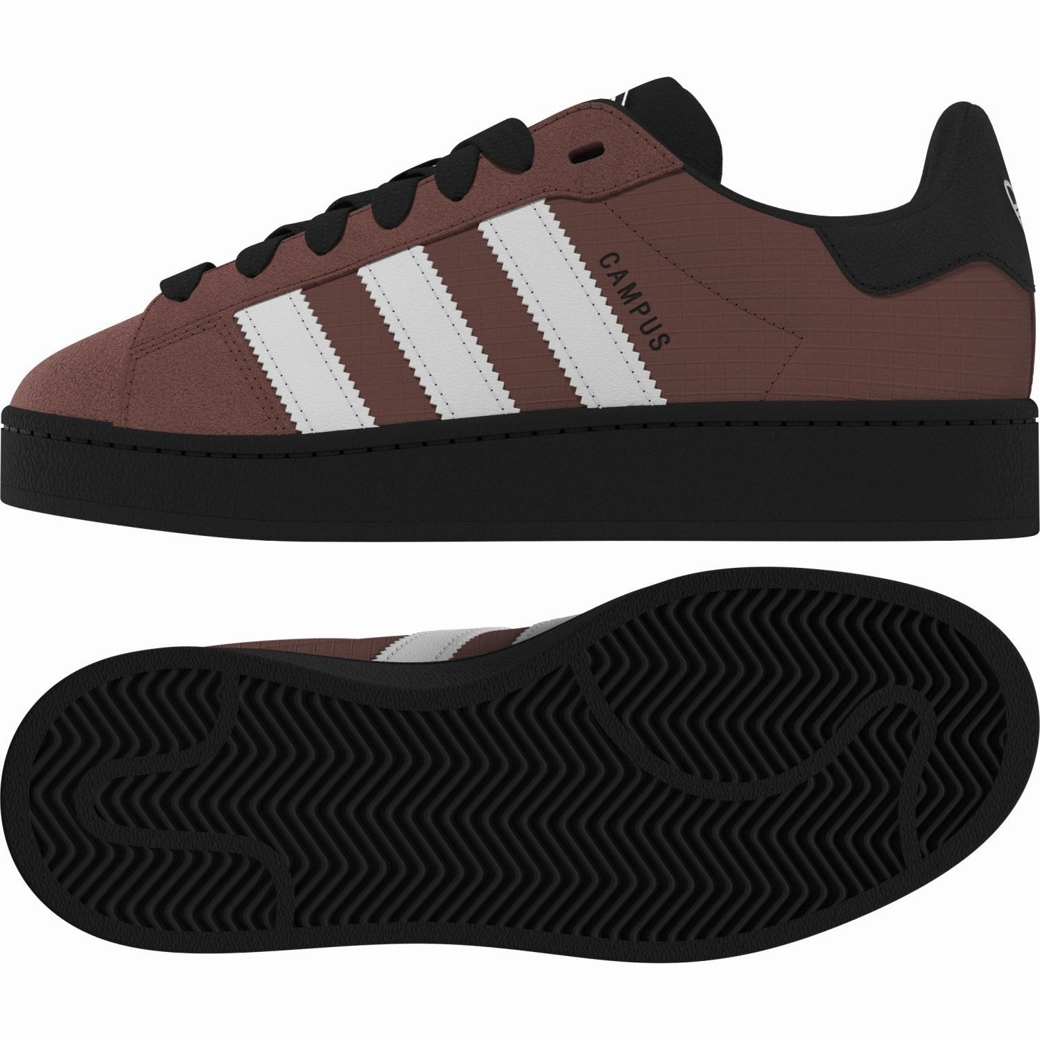 adidas Originals Wild Sepia/Crystal White/Core Black Campus 00S J Sneakers Elevated arch Microperforated Vamp