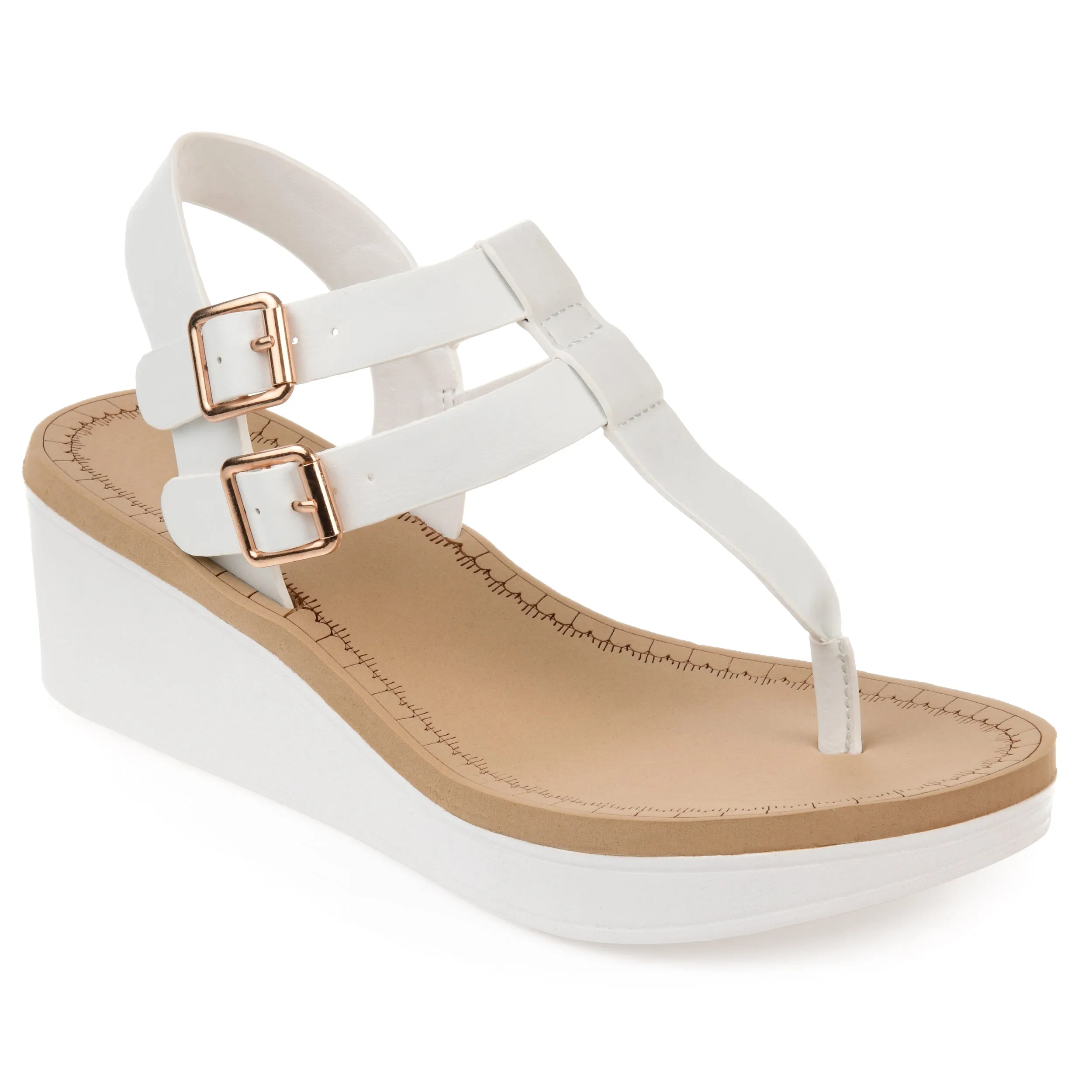 Journee Collection Women's Tru Comfort Foam Bianca Wedge Sandal Style Match