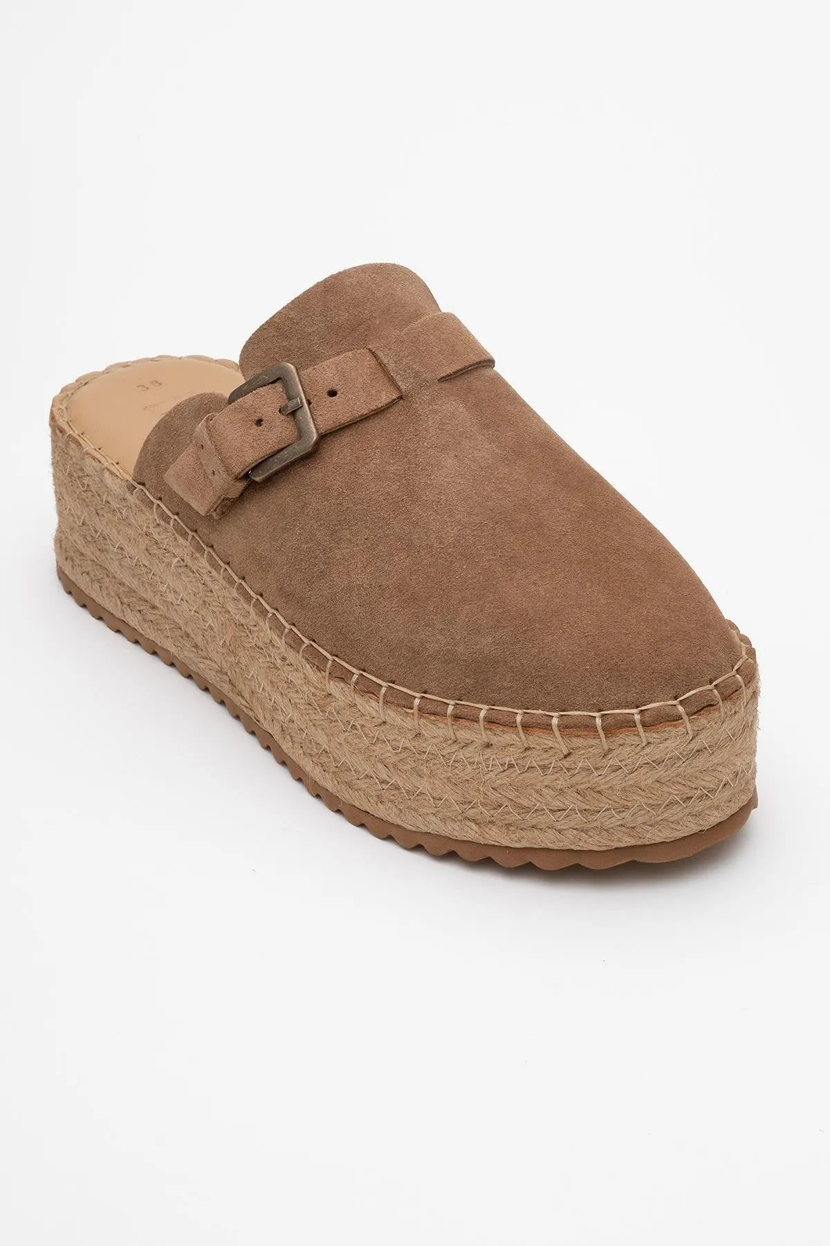 Easy-to-wear Sandals Easy Go Novas Leather Platform Espadrille Mule