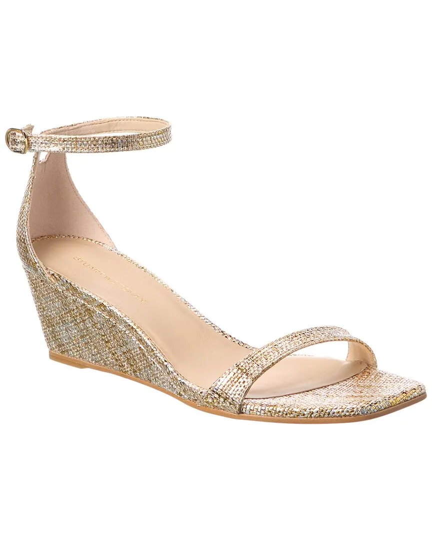 Daily Wear Shoes Travel Footwear Stuart Weitzman Nudistcurve 50 Raffia Wedge Sandal