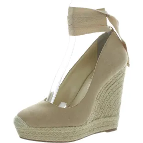 Zexie Womens Wrap Wedge Heels Arch Support Footbed