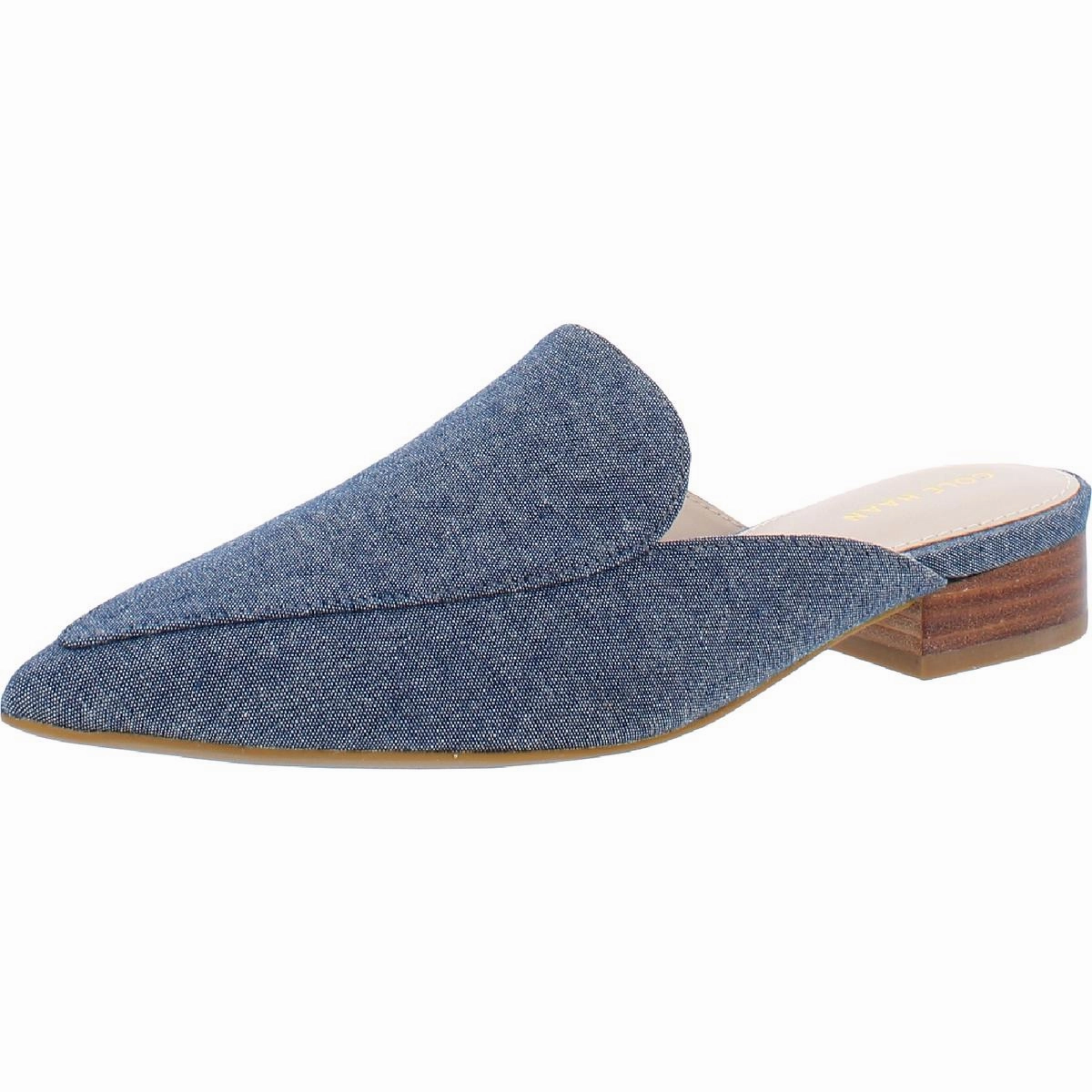 Piper Womens Pointed Toe Slip On Mules Elastic Fit