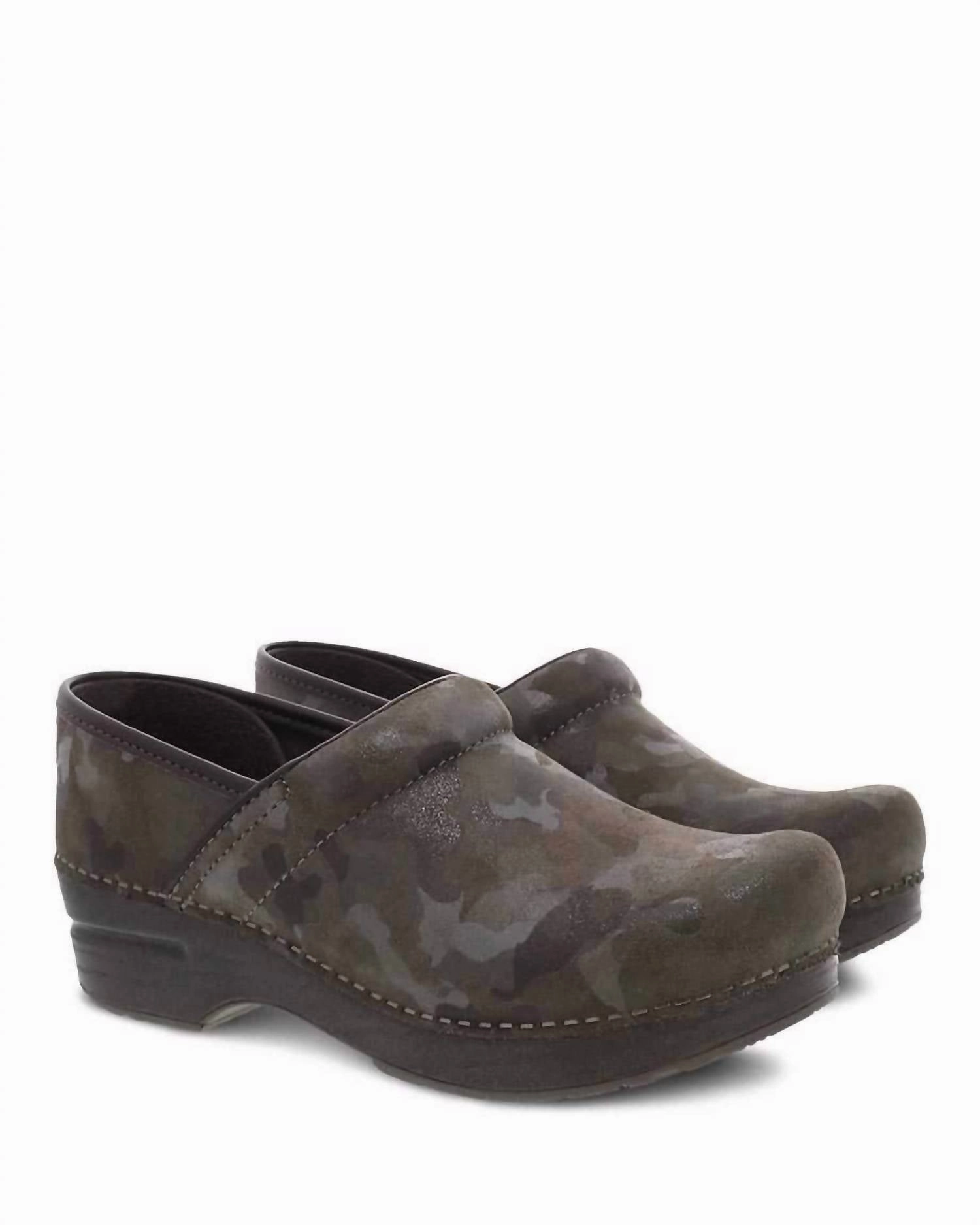 Dansko Women's Professional Clog In Camo Instant Fit Sandals