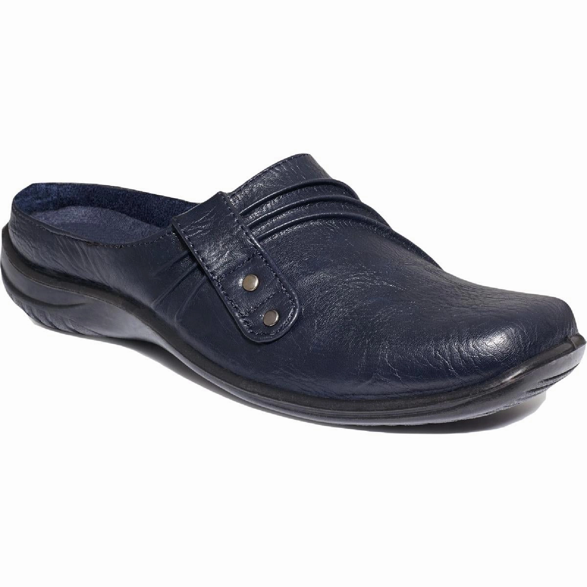 Outdoor Relaxation Foot Relief Holly Womens Faux Leather Stretch Mules