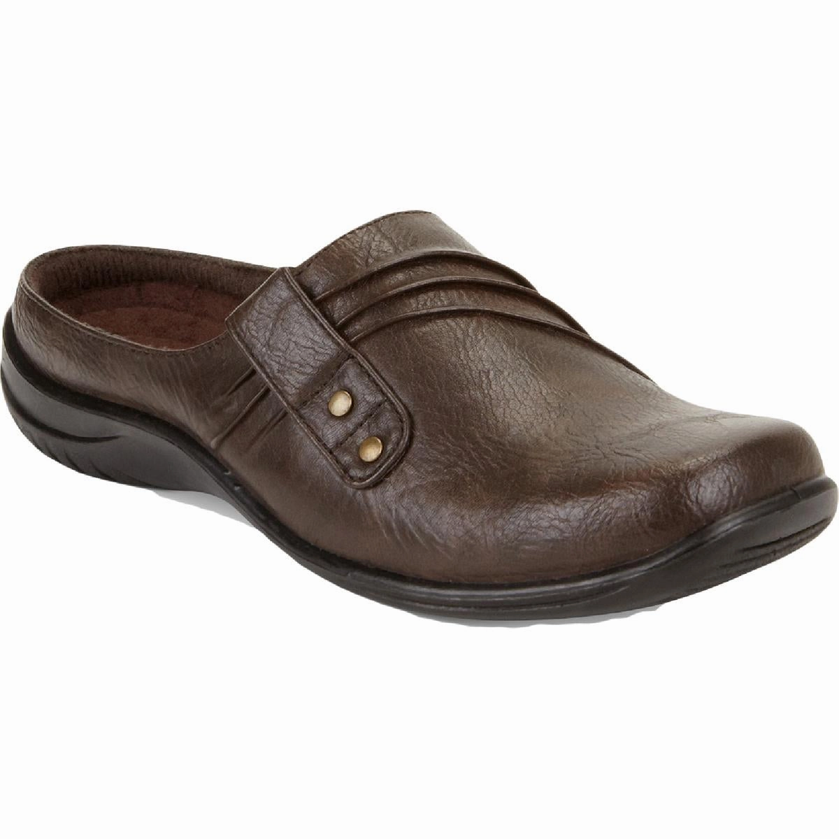 Holly Womens Faux Leather Stretch Mules Practical Features