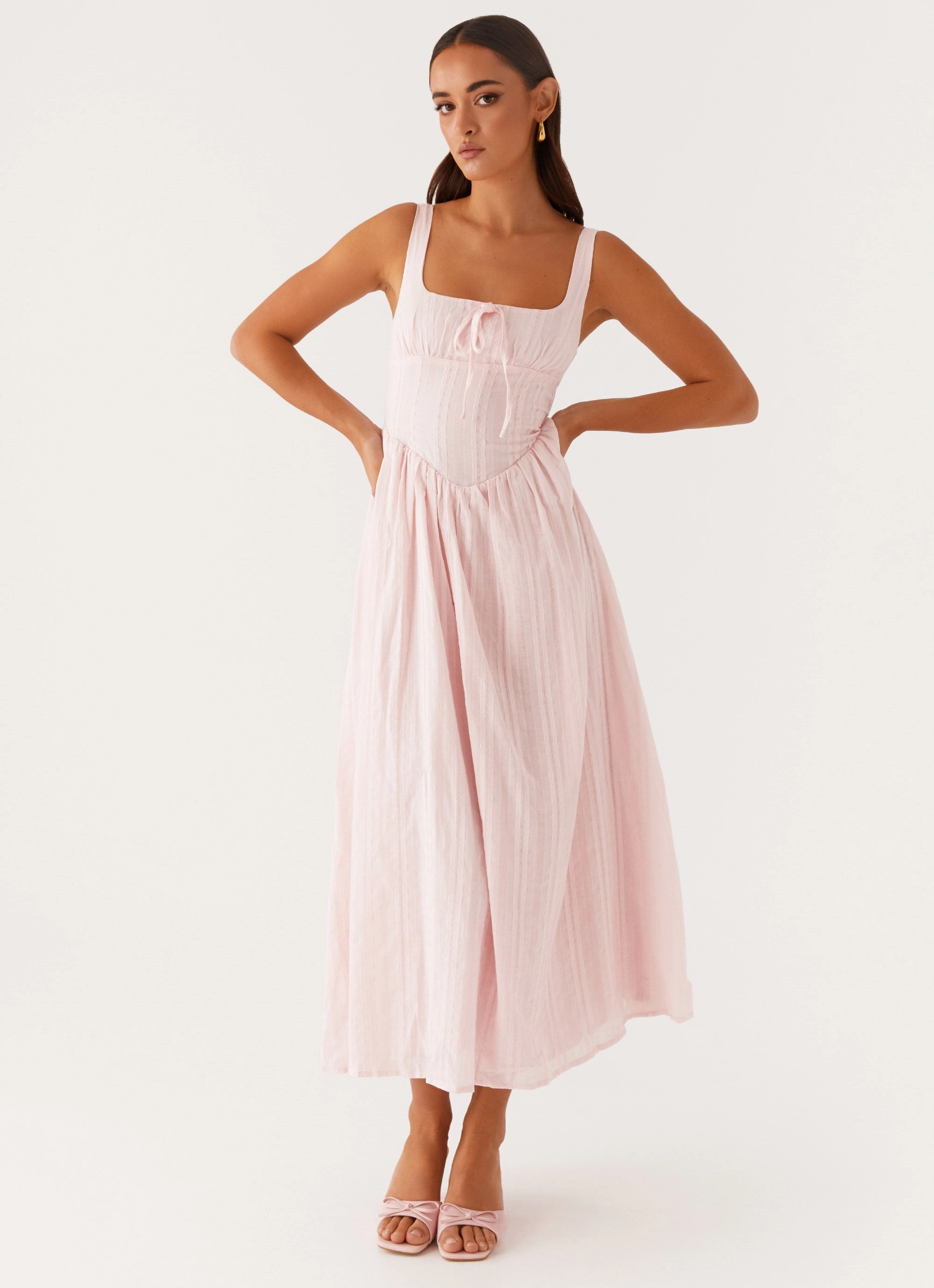 Red-Carpet Pascuelle Midi Dress - Pink