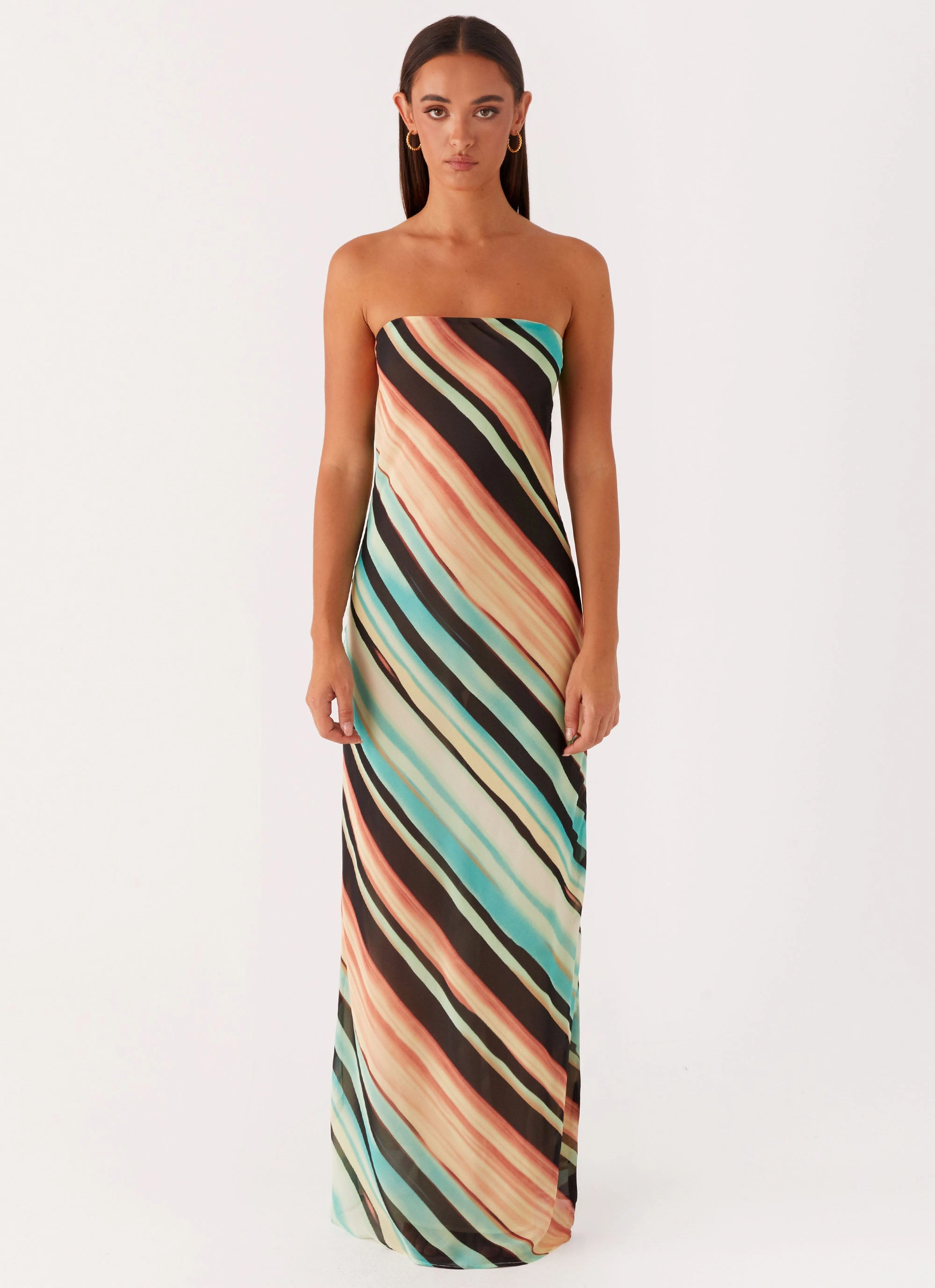 Como Maxi Dress - Stripe Sporty Look