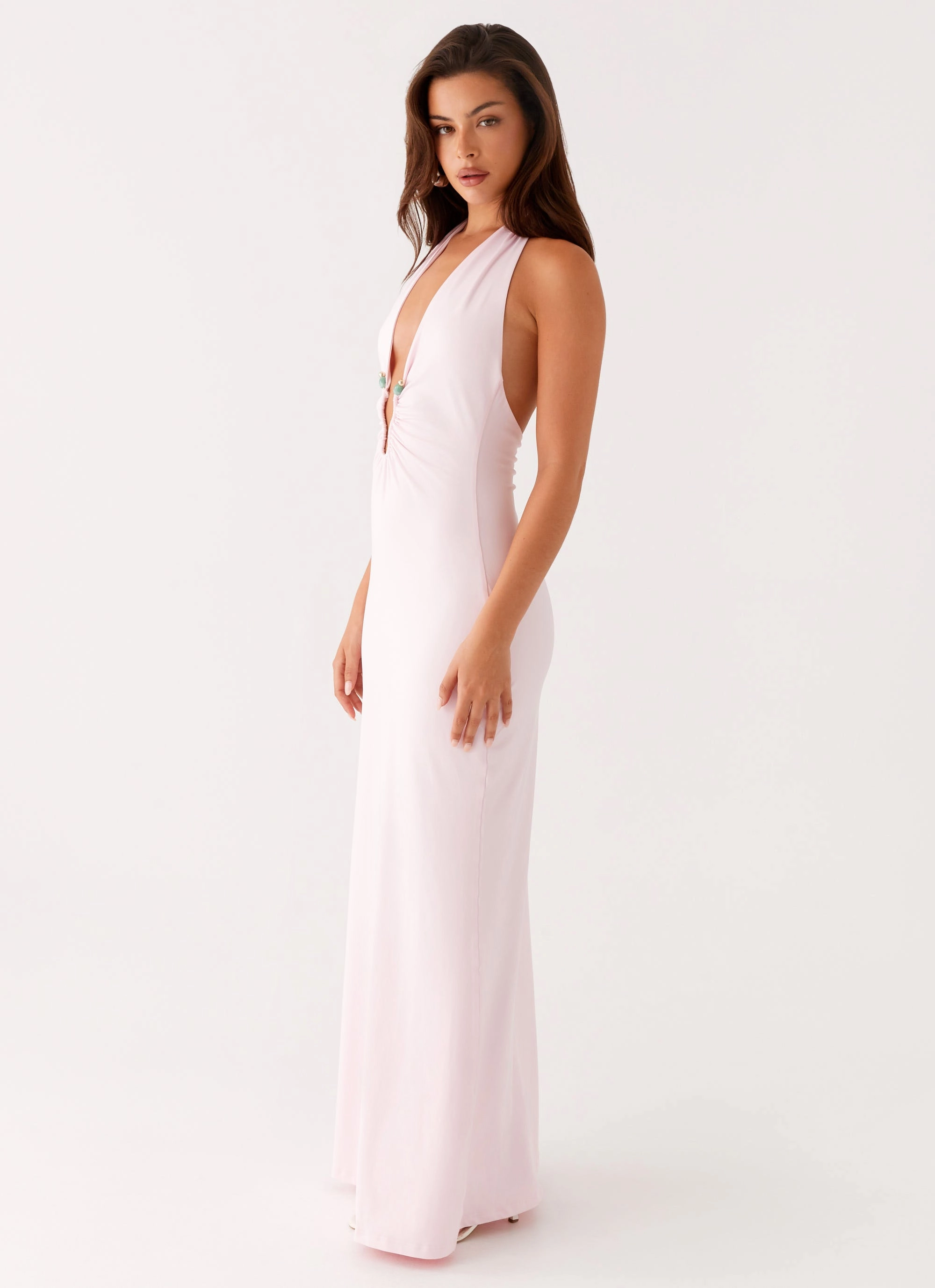 Comfortable Shape Nicola Maxi Dress - Pink