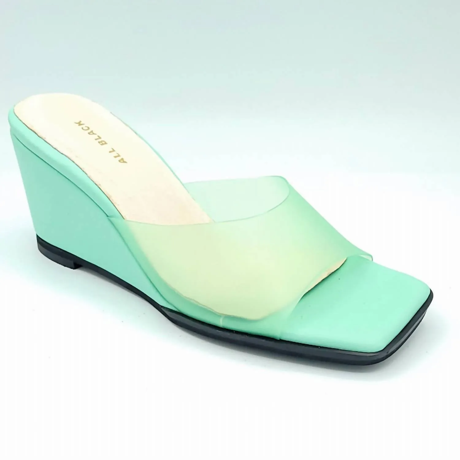 Women Glamour Wedge In Green Flexible
