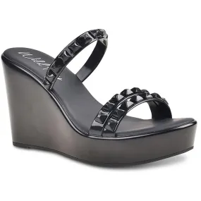 Stylish and Comfortable Cortezz Womens Studded Manmade Wedge Sandals