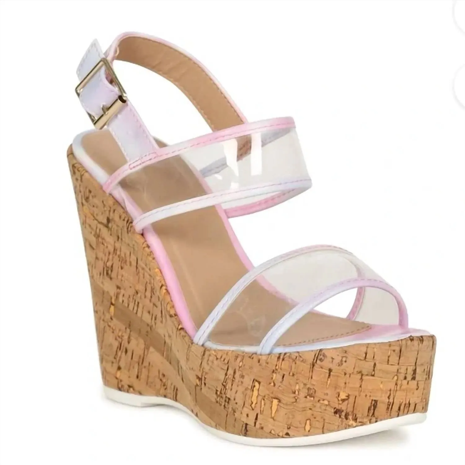 ethnic touch Cotton Candy Wedge In Pink