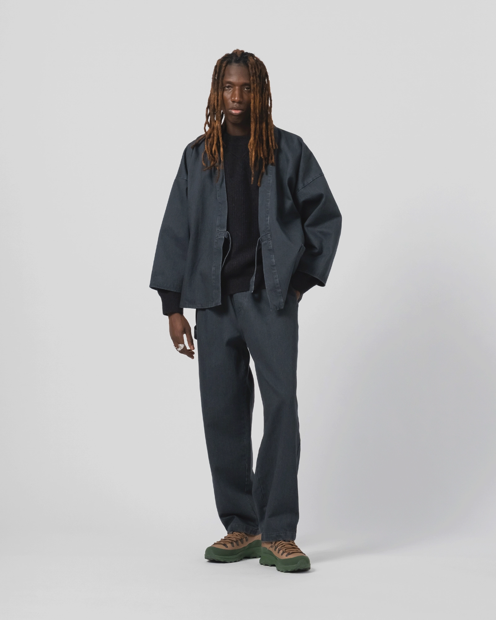 Shogun Kimono Griffin Denim Asphalt Relaxed Cut Project