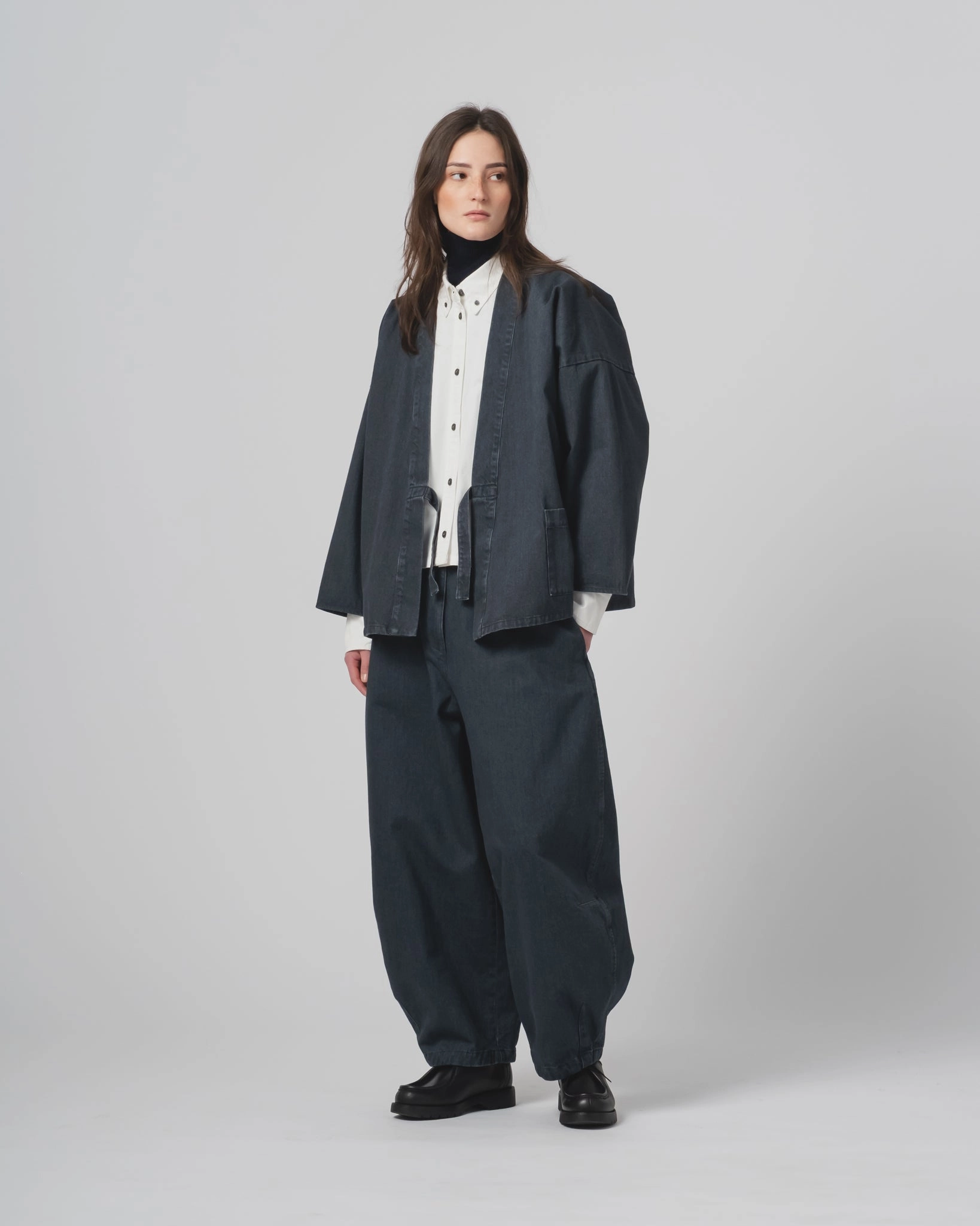 Shogun Kimono Griffin Denim Asphalt ElasticWaistband
