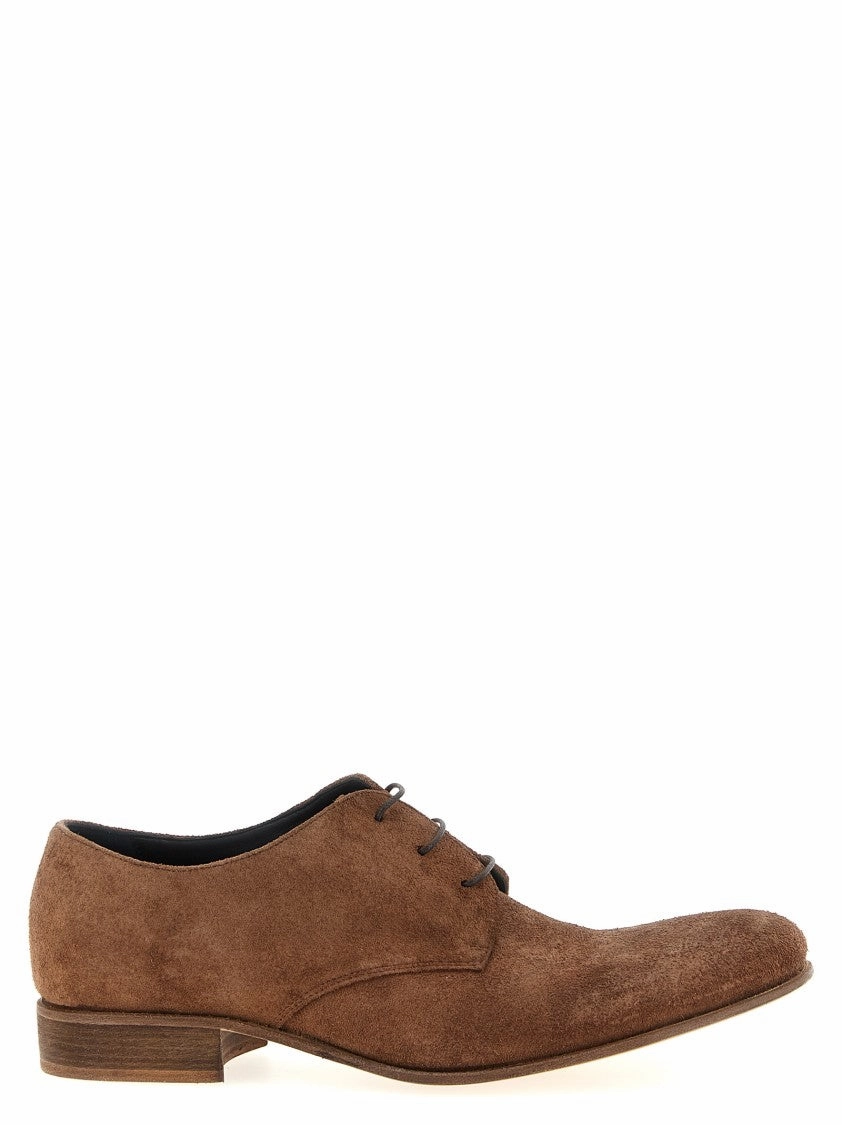 Luxury Look Brown Suede Lace-Up Shoes