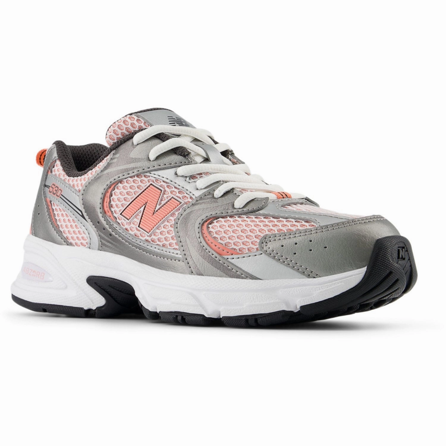 Fresh Walks Travel Fit New Balance Dark Silver Metallic New Balance 530 Kids Lace