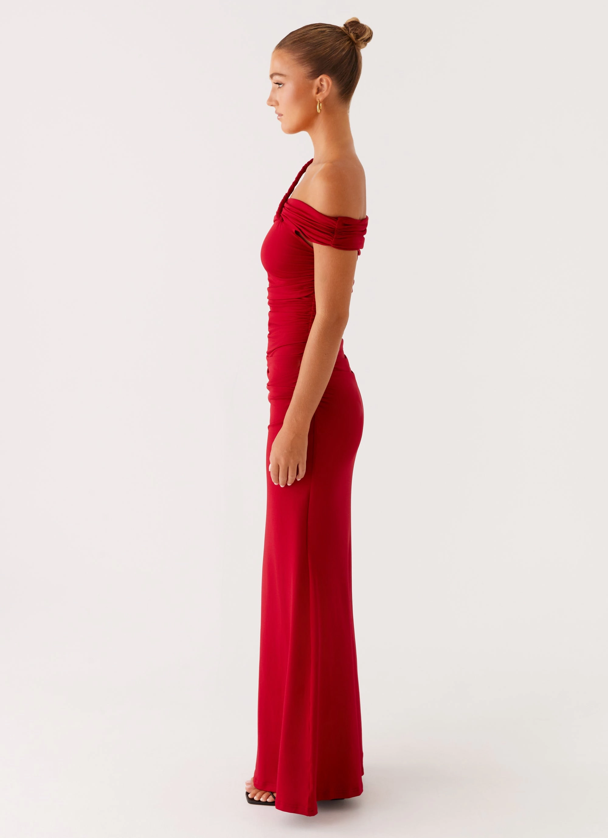 Dreamy Texture Satin Fabric After This Maxi Dress - Raspberry