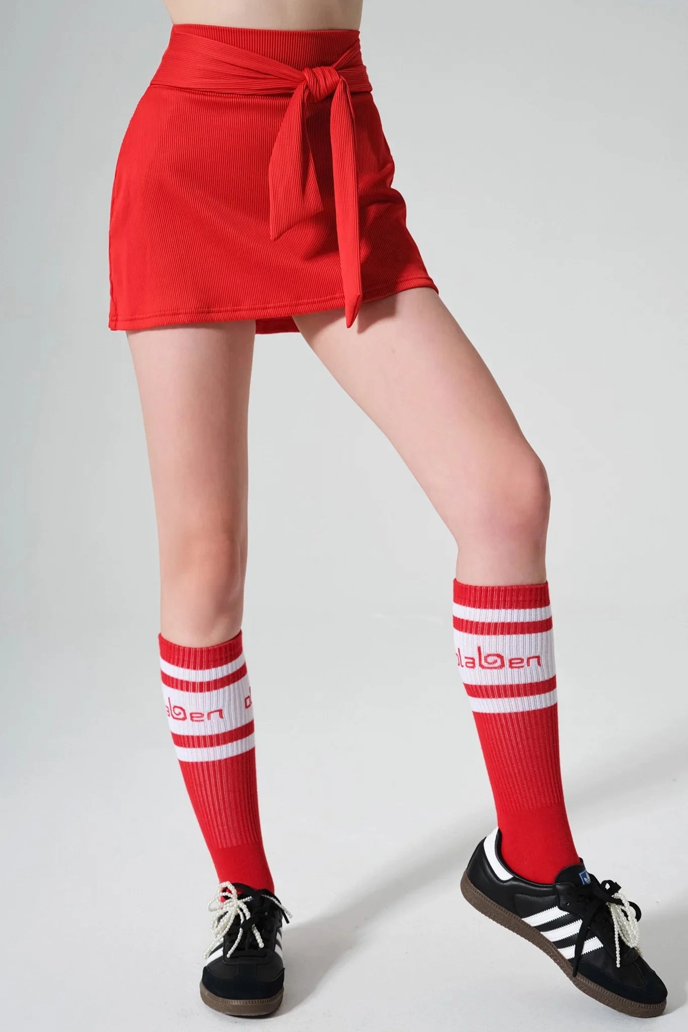 Polyester shorts Side Pockets Damaris Skirt - Savvy Red