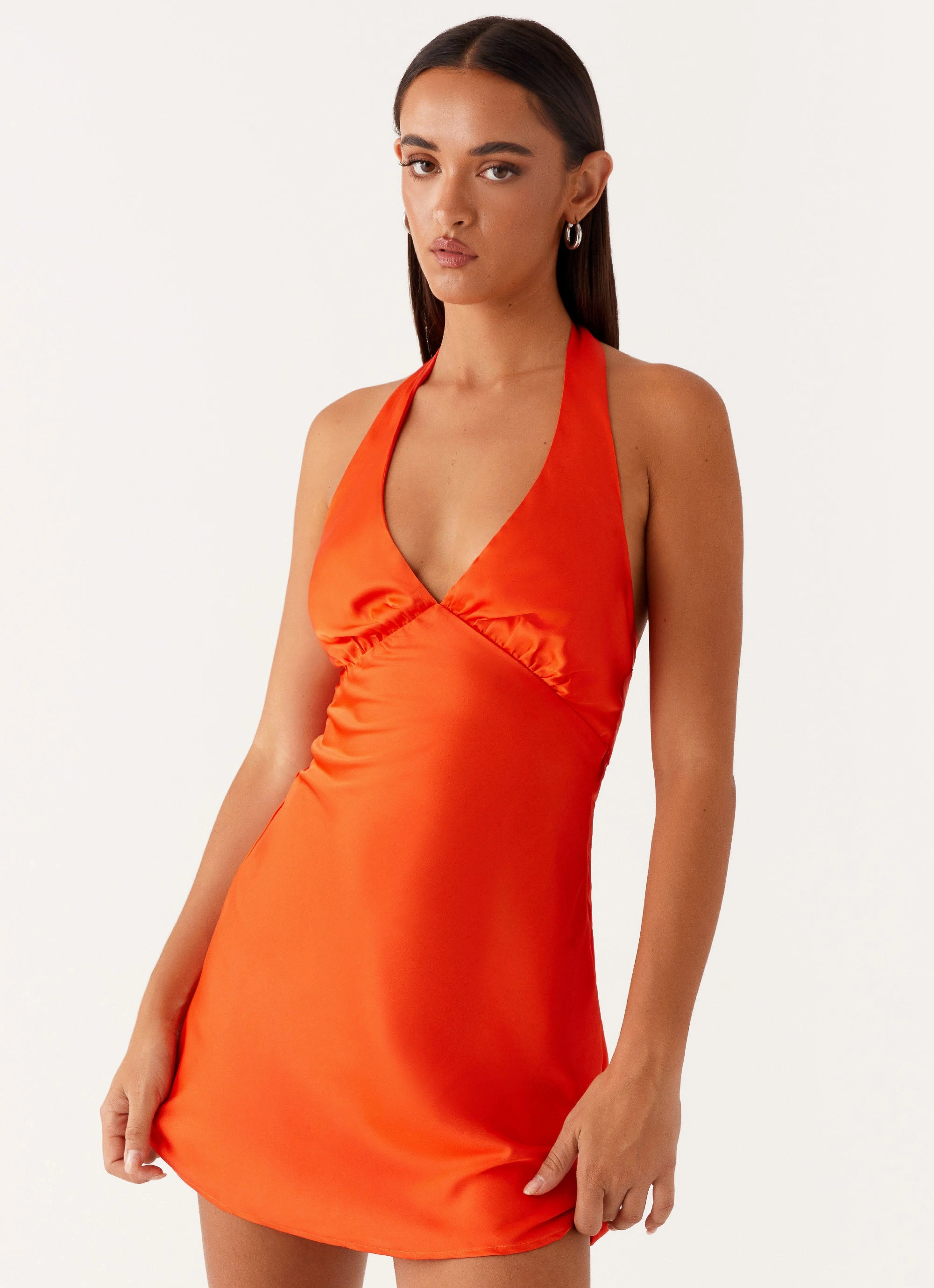 Heavy Hearted Mini Dress - Orange Autumn Ready