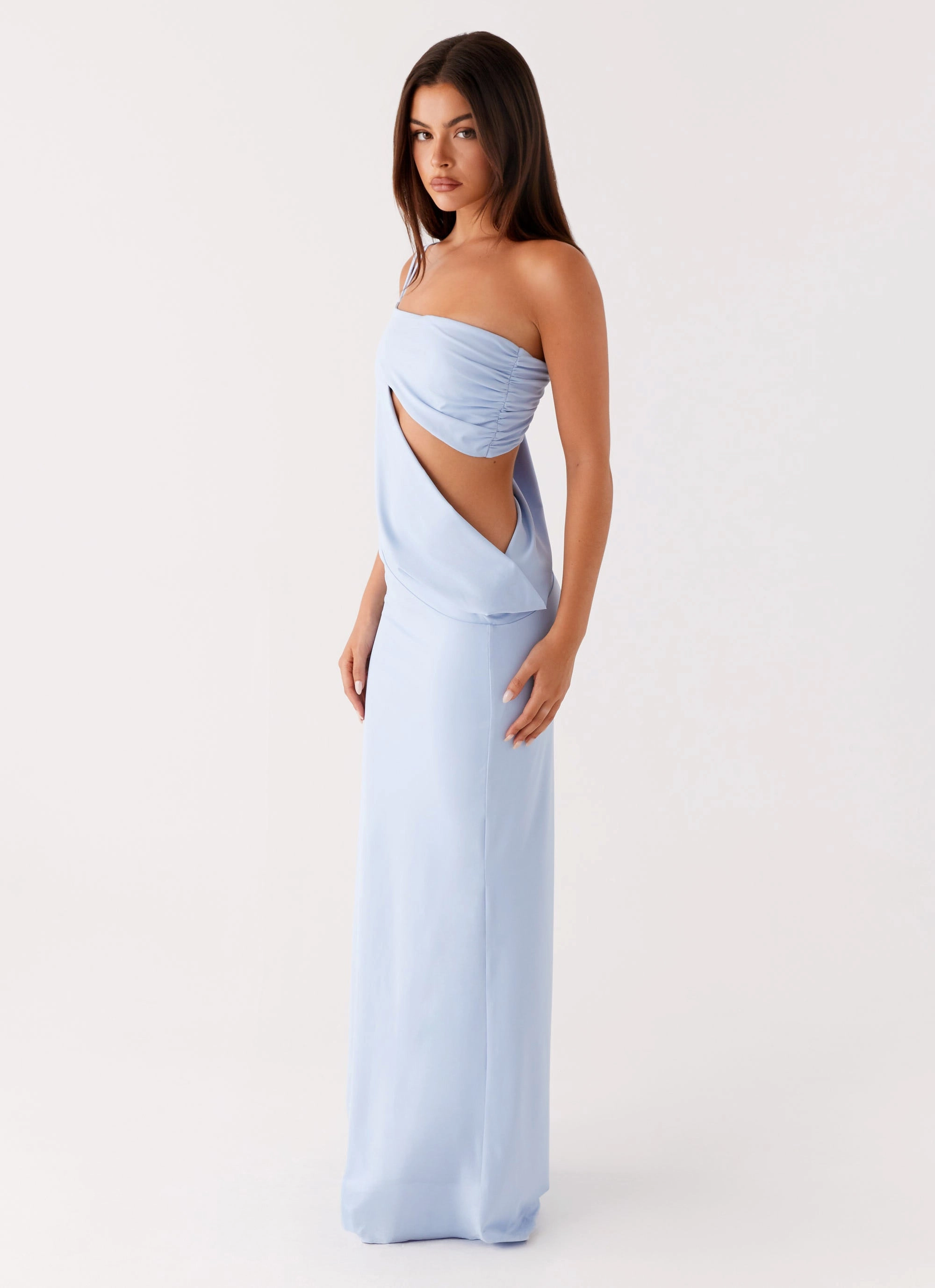 Comfy Detail Soft Fit Wear Dani Maxi Dress - Blue