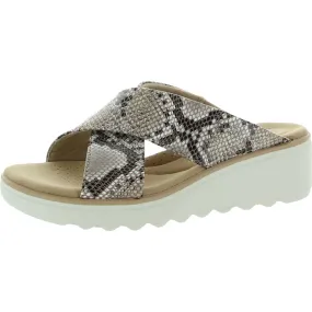 Easy on off Jillian Gem Womens Cushioned Footbed Open Toe Wedge Sandals